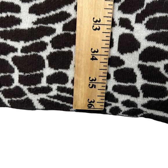 Chico's Open Front Cardigan Sweater Vest L Size 3 Lightweight Zebra Print Mature - Picture 8 of 10